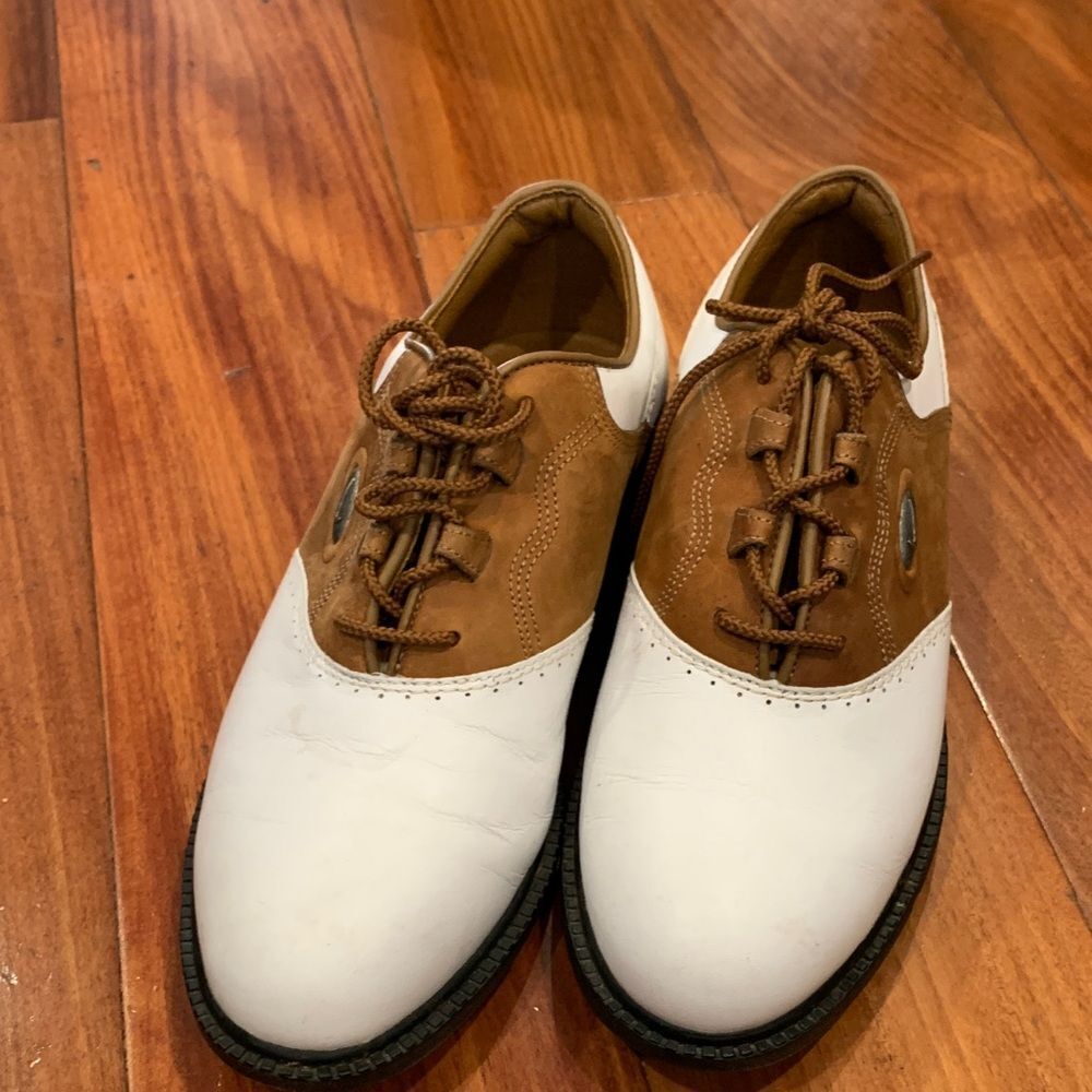 Women’s Nike White and Brown leather Golf Shoes size 7 - Picture 4 of 11